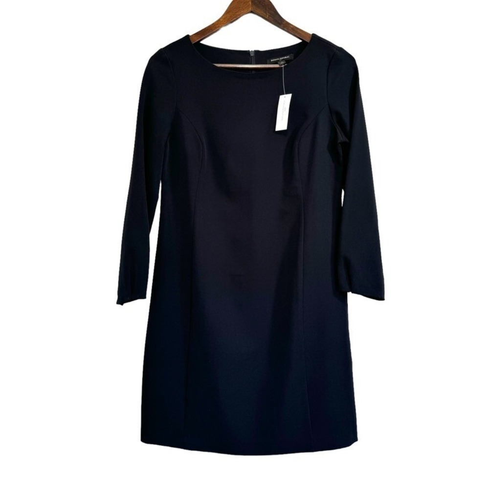 Banana Republic Ponte Dress 2 Tailored Old Money Quiet Luxury Formal Neutral New